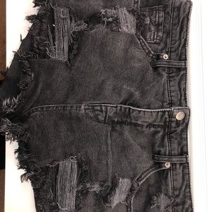 Denim Ripped Shorts